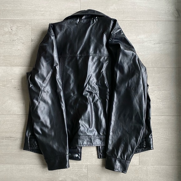 Vintage Shiny Faux Leather Jacket - Picture 3 of 3